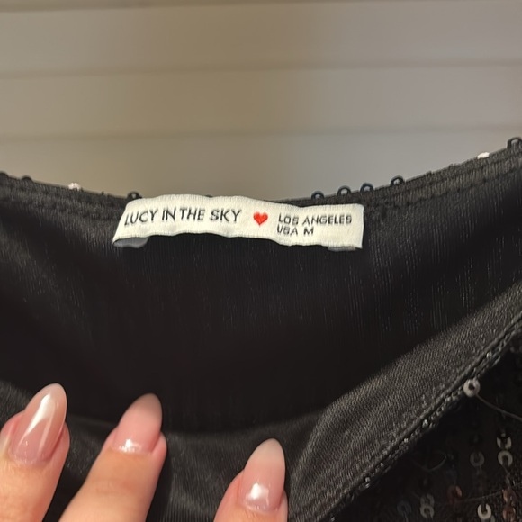 Lucy in the Sky Black Sequin Long Sleeve Dress - Picture 4 of 5